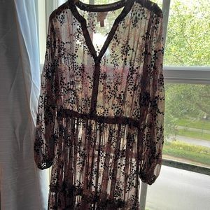 Knox Rose L dress, sheer, needs layer underneath